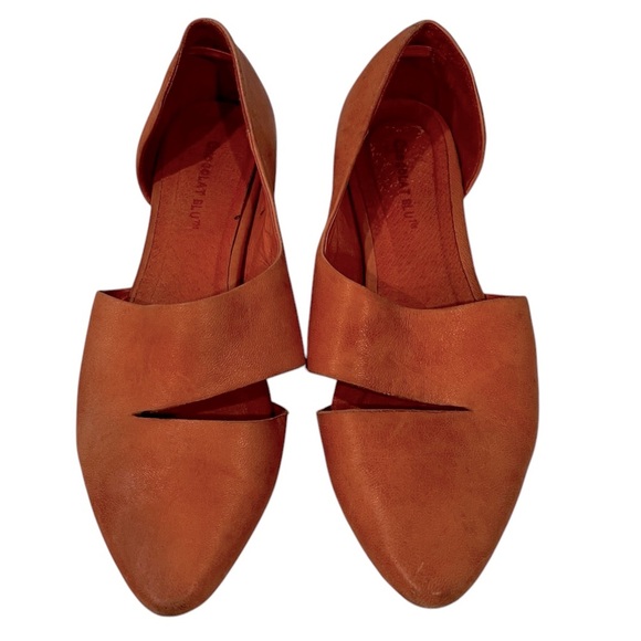 CHOCOLAT BLU Leather Pointed Toe D’Orsay Flats Size 6 - Picture 1 of 10